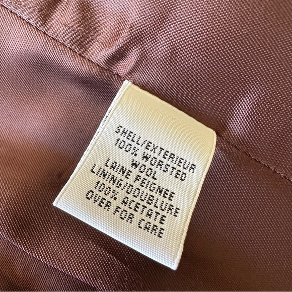 Vintage Talbots 100% Wool Brown Blazer Jacket Sz 6 - Picture 4 of 6